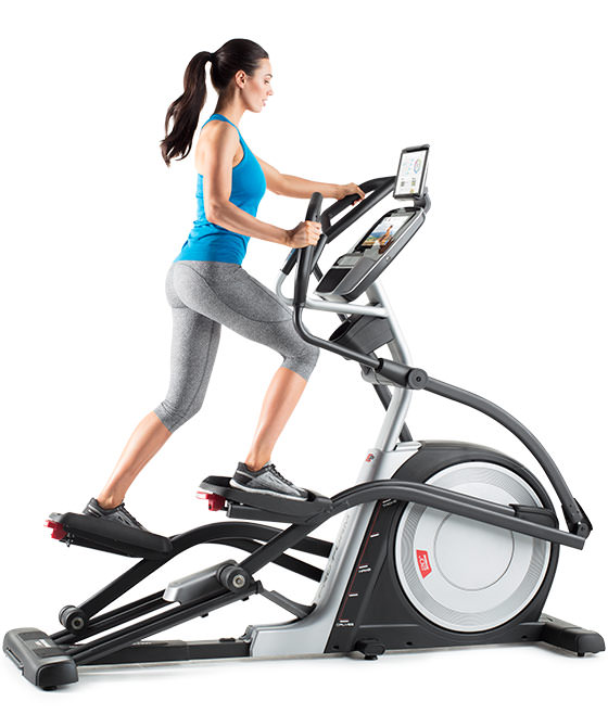 Best Elliptical - Woman on Front Drive Machine